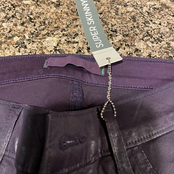JBrand Signature Super Skinny 5-pocket leather-look Women's Purple Jeans Size 29 - Picture 4 of 13